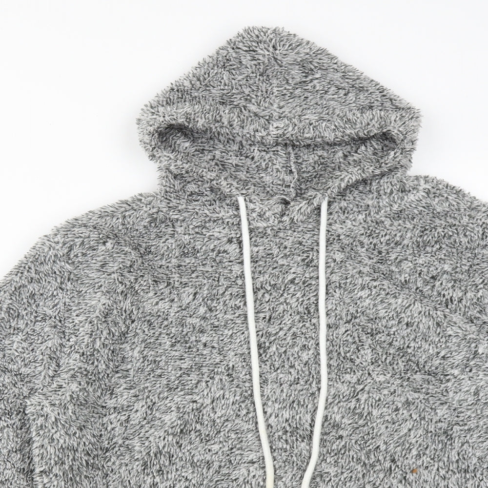 Preworn Womens Grey  Cotton Pullover Hoodie Size L