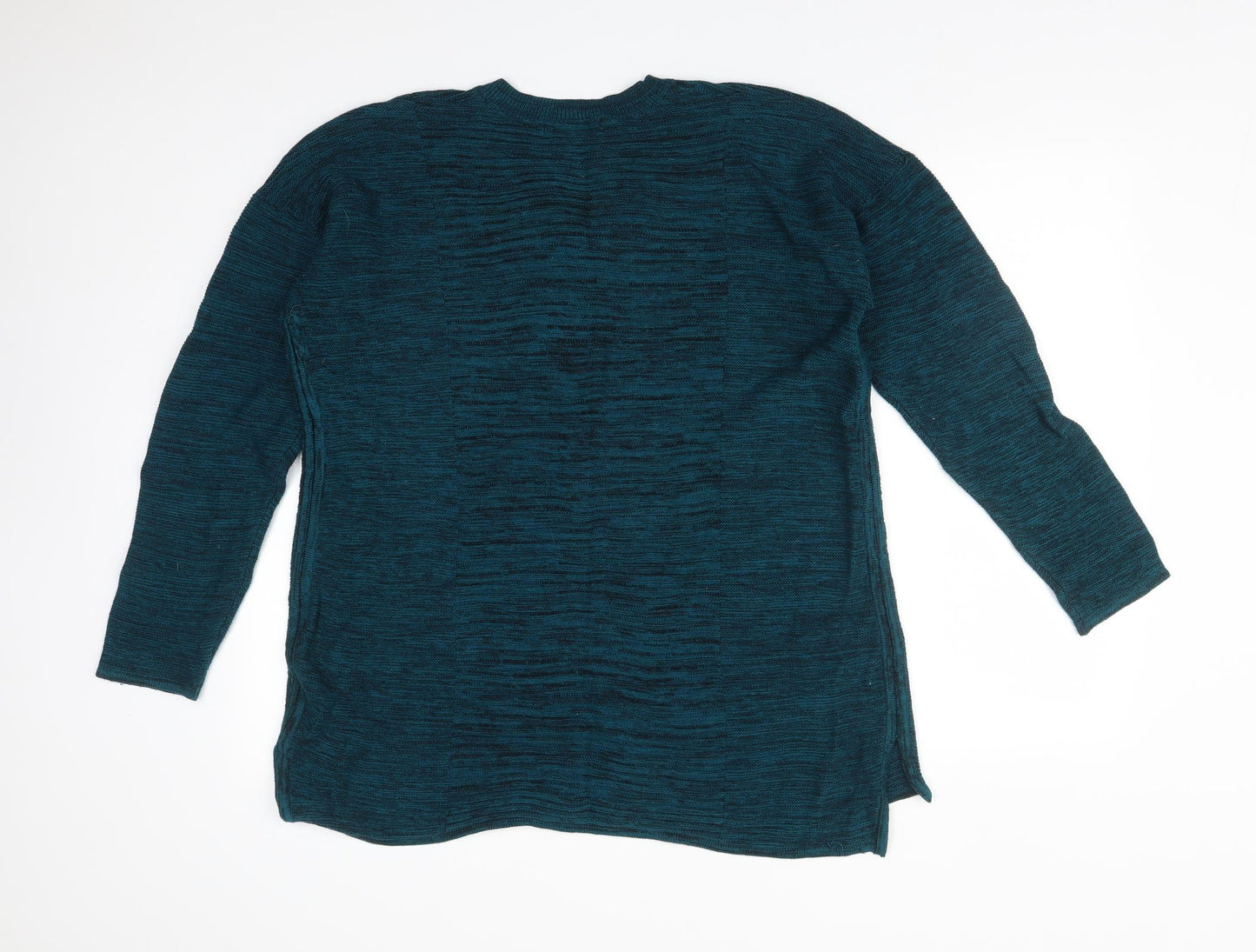 Ellen Tracy Womens Blue  Cotton Basic T-Shirt Size XL V-Neck