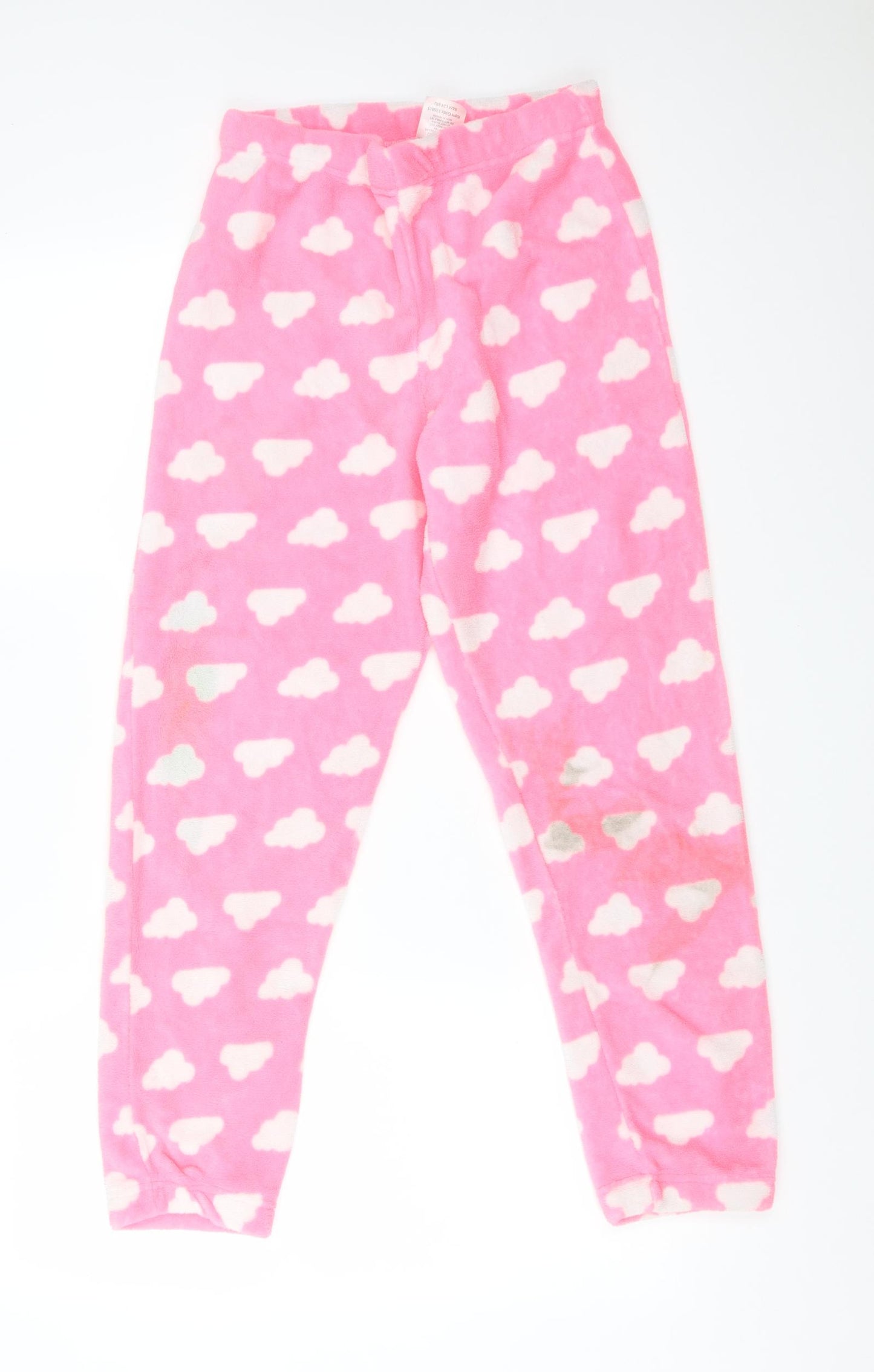 I BELIEVE IN UNICORNS Womens Pink Solid Polyester  Pyjama Pants Size M   - CLOUDS
