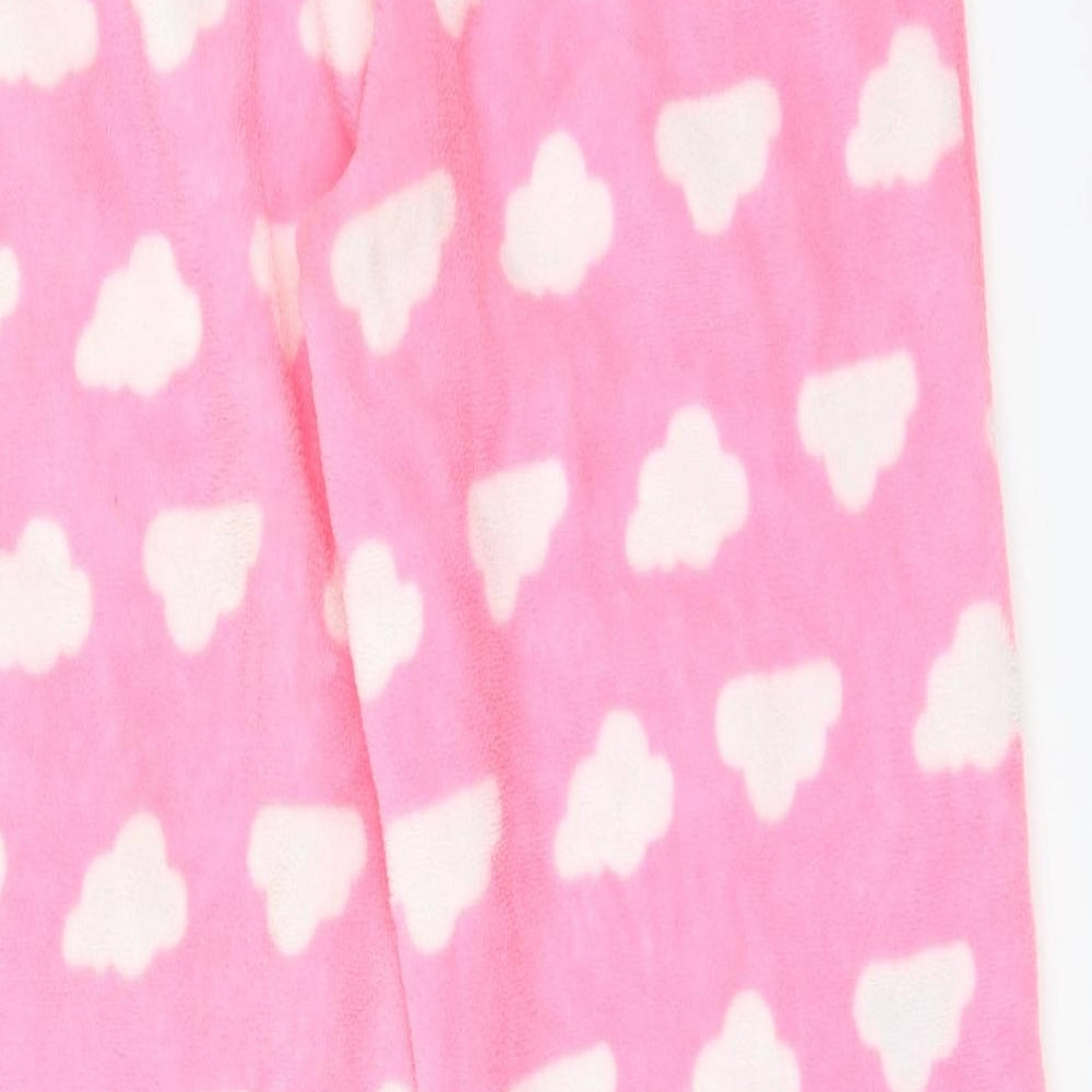 I BELIEVE IN UNICORNS Womens Pink Solid Polyester  Pyjama Pants Size M   - CLOUDS