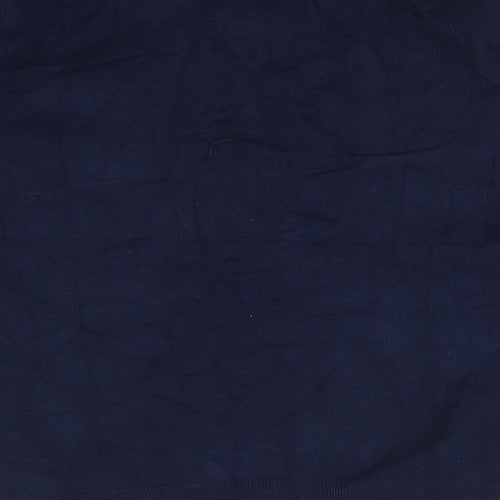 THE COLLECTION Womens Blue  Viscose Basic T-Shirt Size 12 Boat Neck