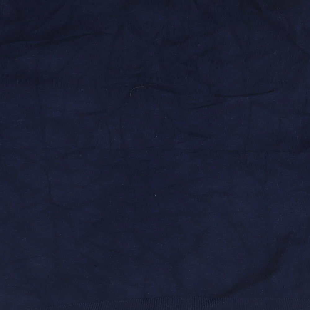 THE COLLECTION Womens Blue  Viscose Basic T-Shirt Size 12 Boat Neck