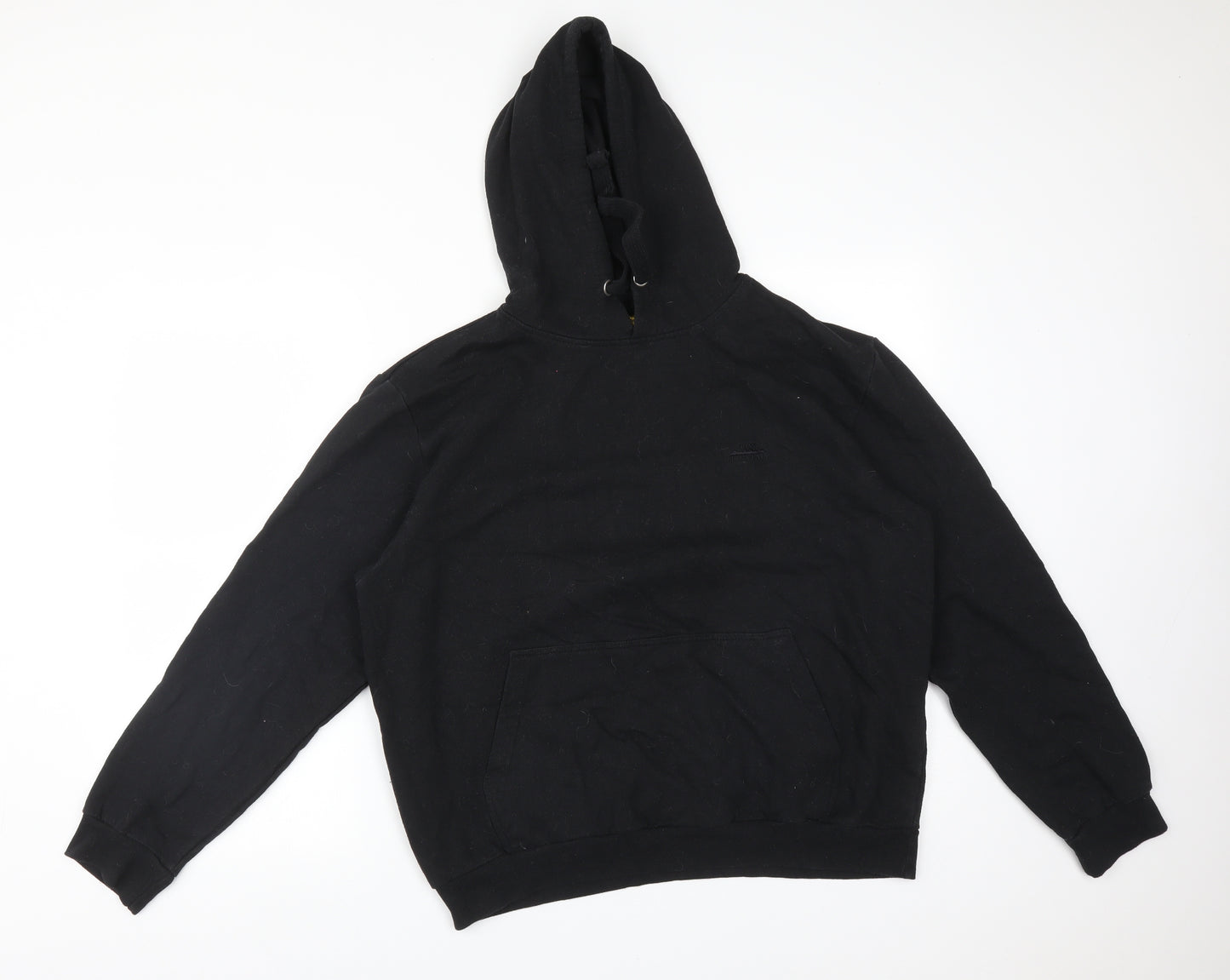 IRON MOUNTAIN Mens Black  Cotton Pullover Hoodie Size M