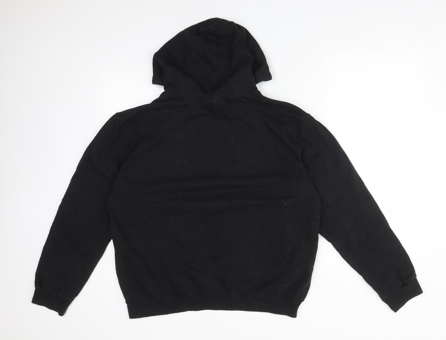 IRON MOUNTAIN Mens Black  Cotton Pullover Hoodie Size M