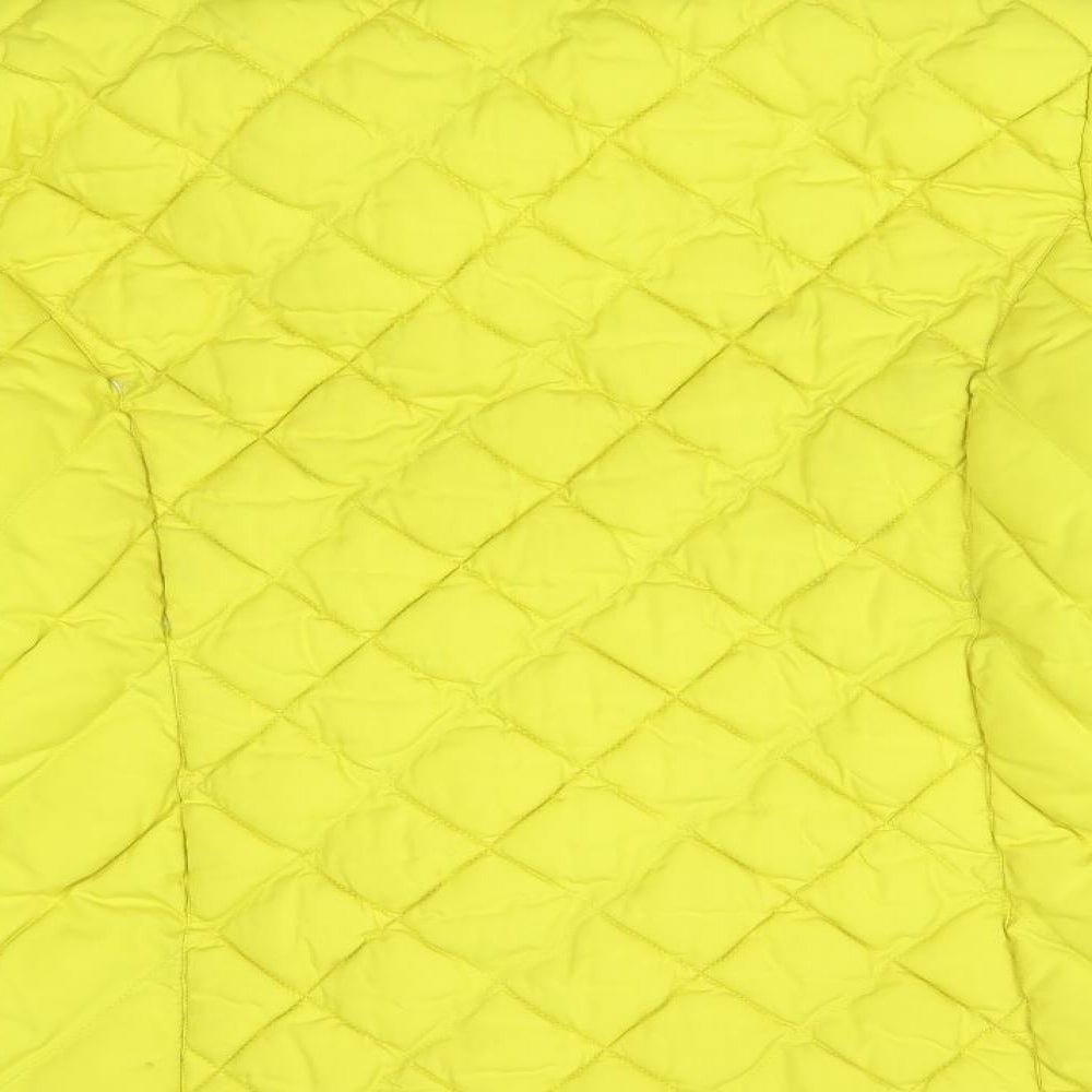 Per Una Womens Yellow Argyle/Diamond  Overcoat Coat Size L