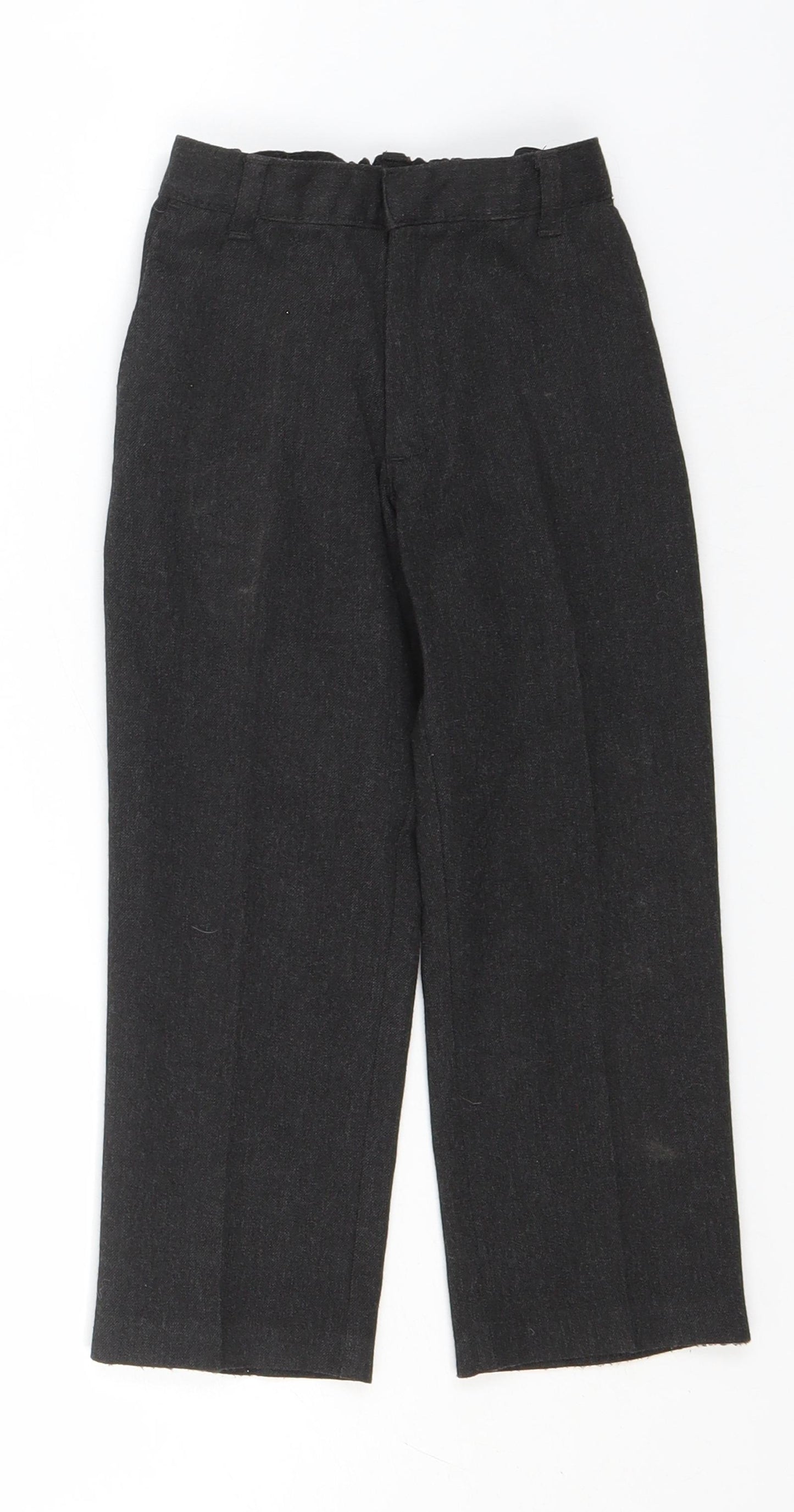 Preworn Boys Grey  Polyester Dress Pants Trousers Size 3-4 Years  Regular