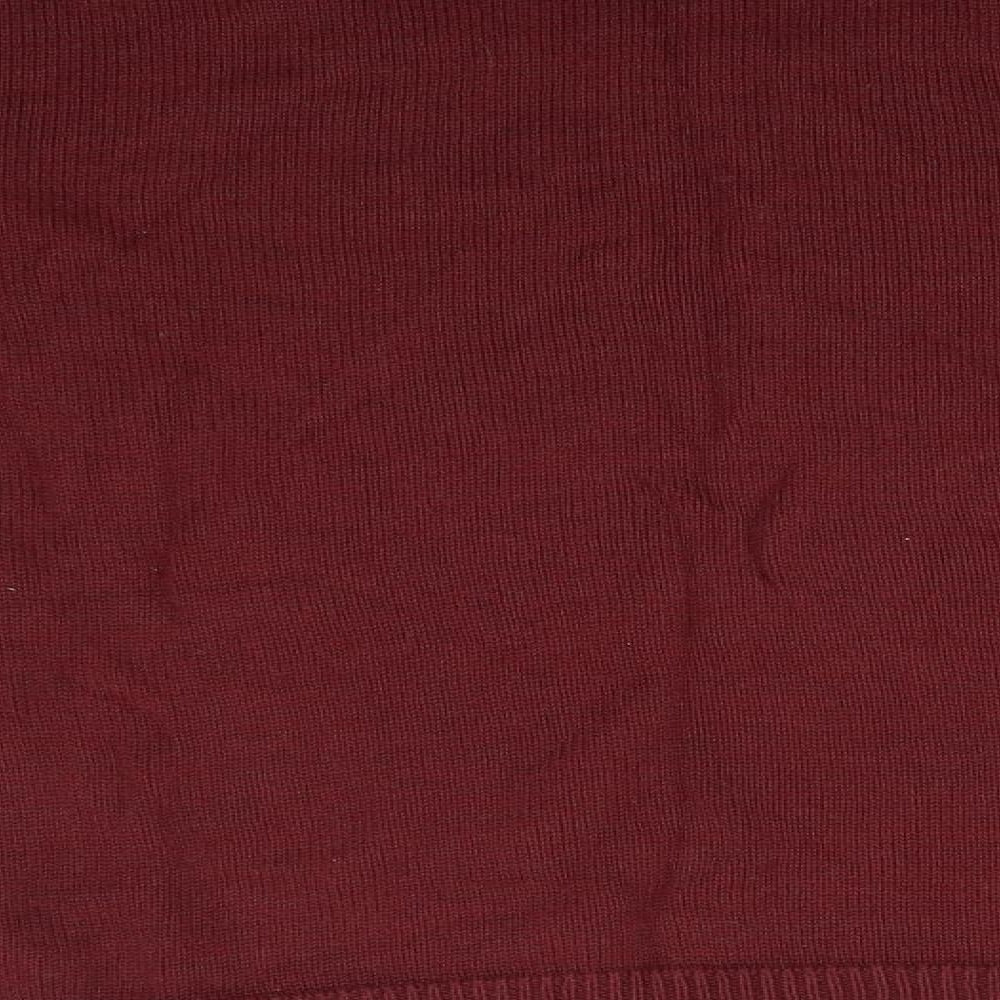 H&M Mens Red Round Neck  Acrylic Pullover Jumper Size L