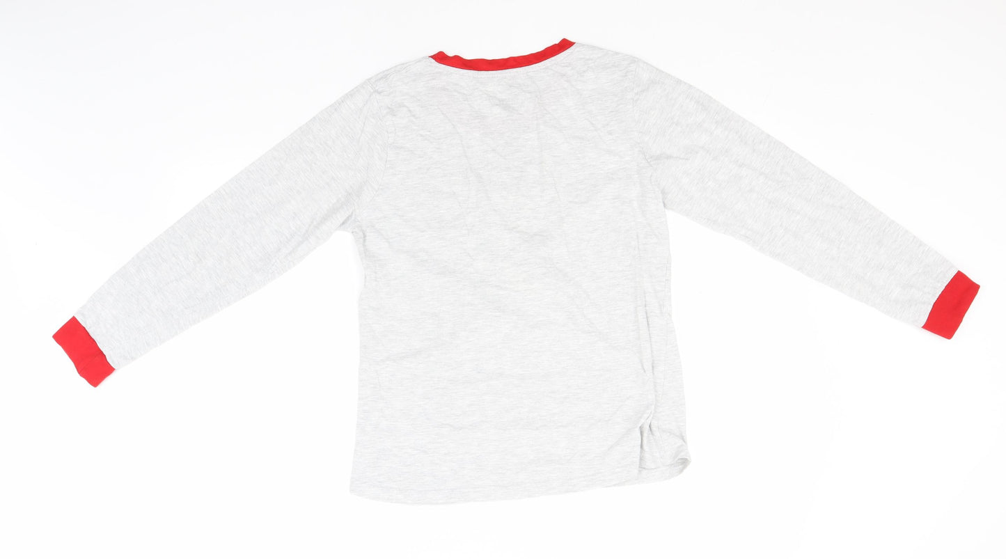 Dr. Seuss Womens Grey Round Neck   Pullover Jumper Size 10   - Grinch, Christmas