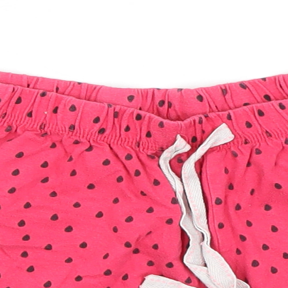 Primark Womens Pink Polka Dot Cotton  Sleep Shorts Size 6