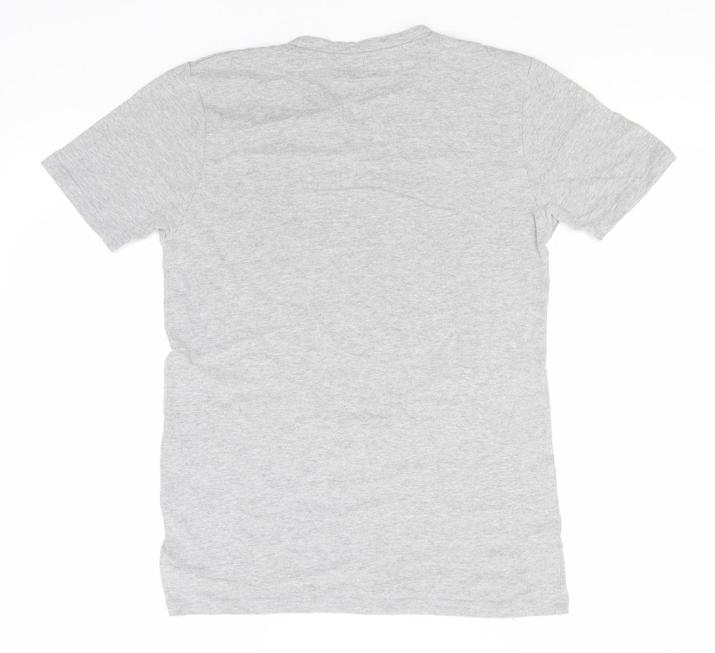 Boohoo Mens Grey  Cotton  T-Shirt Size M Round Neck