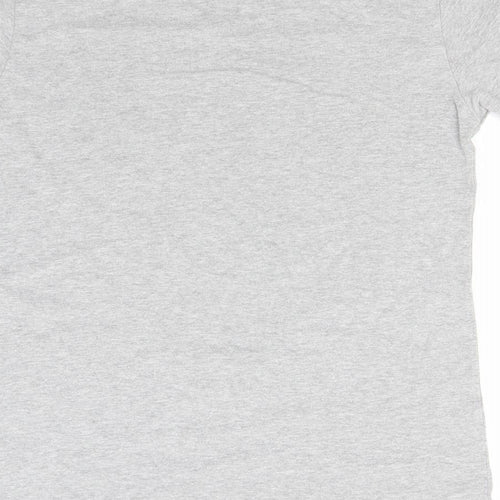 Boohoo Mens Grey  Cotton  T-Shirt Size M Round Neck