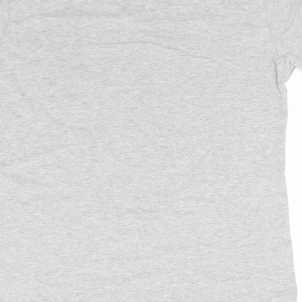 Boohoo Mens Grey  Cotton  T-Shirt Size M Round Neck