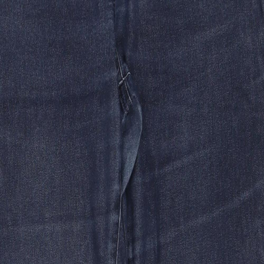 Wallis Womens Blue  Cotton Straight Jeans Size 14 L30 in Regular