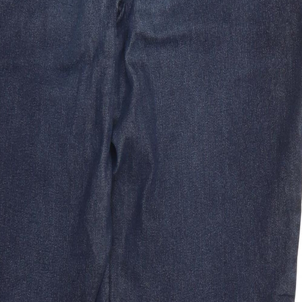 Wallis Womens Blue  Cotton Straight Jeans Size 14 L30 in Regular
