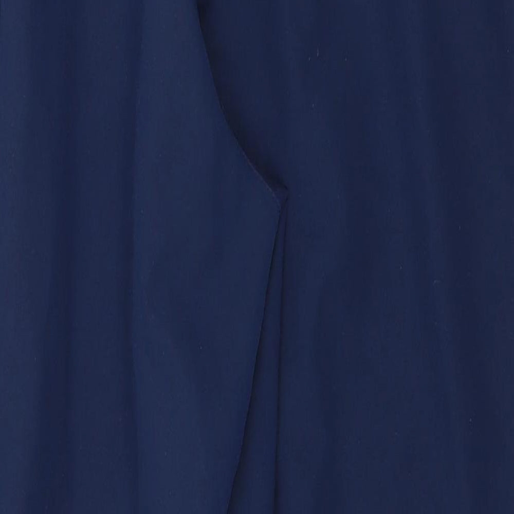 adidas Mens Blue  Polyester Track Pants Trousers Size L L30 in Regular