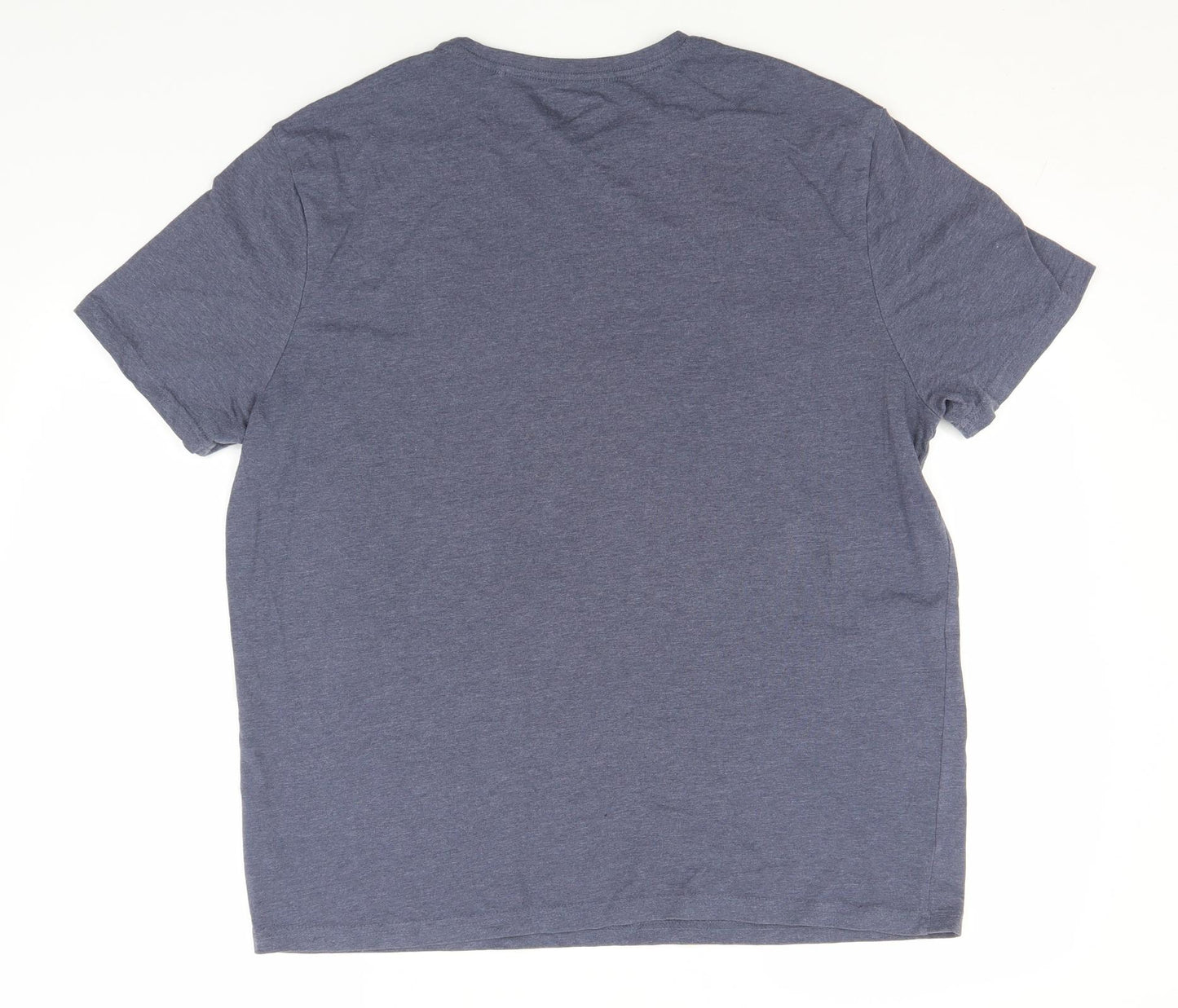 George Mens Blue  Cotton  T-Shirt Size L Round Neck