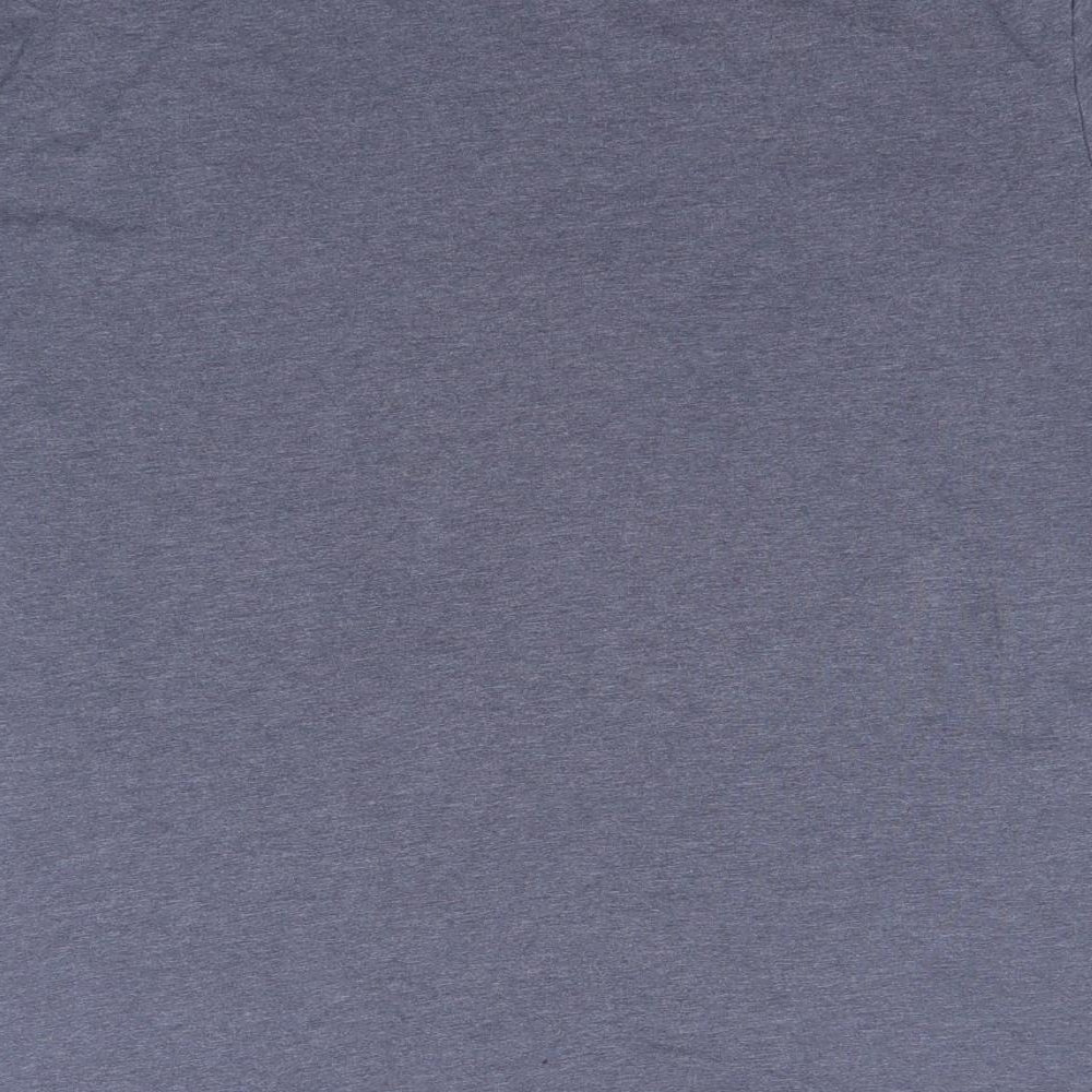 George Mens Blue  Cotton  T-Shirt Size L Round Neck