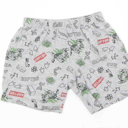 LEGO Boys Grey Geometric Cotton Sweat Shorts Size 4-5 Years  Regular  - Raptor, Lego
