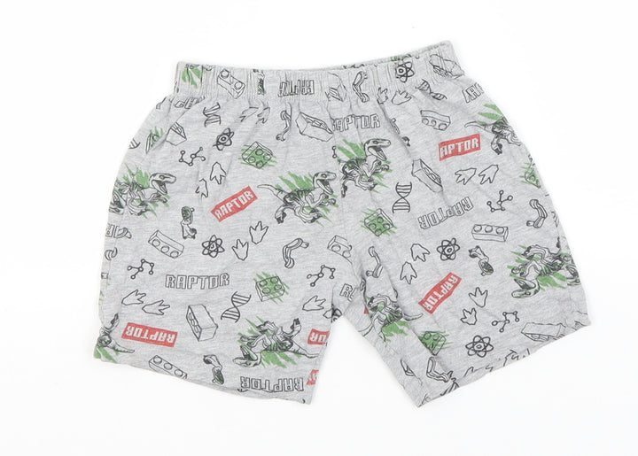 LEGO Boys Grey Geometric Cotton Sweat Shorts Size 4-5 Years  Regular  - Raptor, Lego