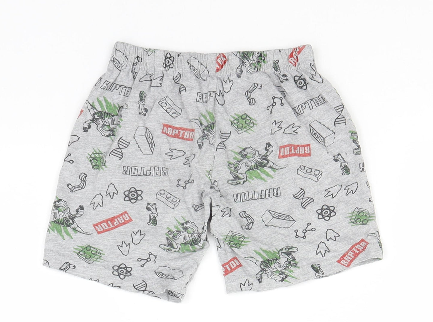 LEGO Boys Grey Geometric Cotton Sweat Shorts Size 4-5 Years  Regular  - Raptor, Lego