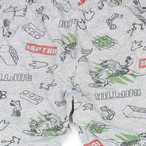 LEGO Boys Grey Geometric Cotton Sweat Shorts Size 4-5 Years  Regular  - Raptor, Lego