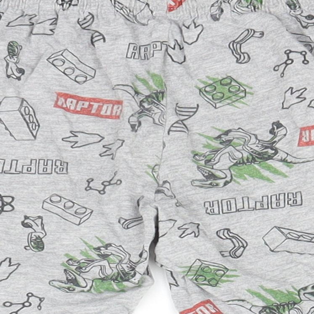 LEGO Boys Grey Geometric Cotton Sweat Shorts Size 4-5 Years  Regular  - Raptor, Lego