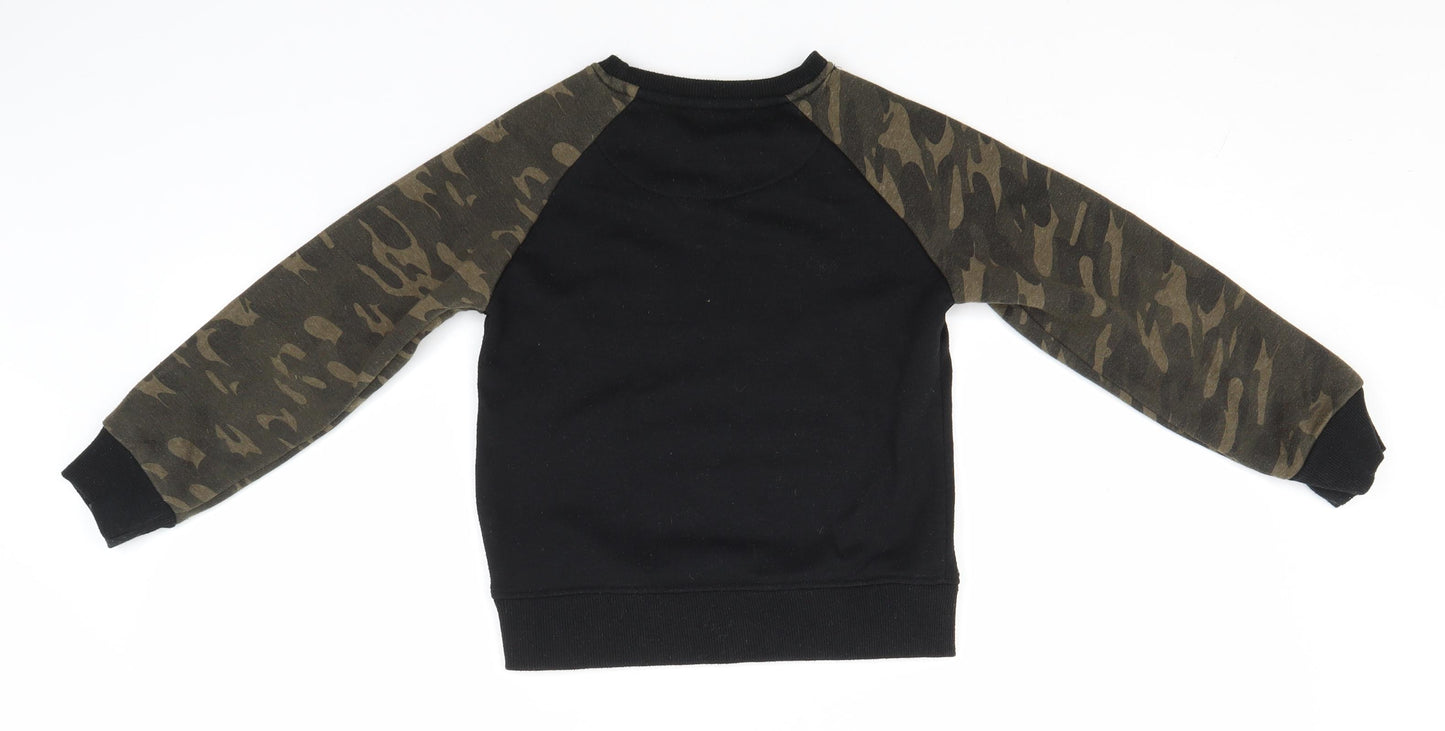 Primark Boys Green Round Neck Camouflage Polyester Pullover Jumper Size 7-8 Years   - Berlin