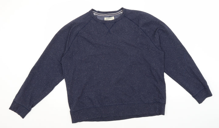 Burton Mens Blue Round Neck  Cotton Pullover Jumper Size XL