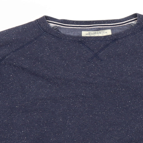 Burton Mens Blue Round Neck  Cotton Pullover Jumper Size XL