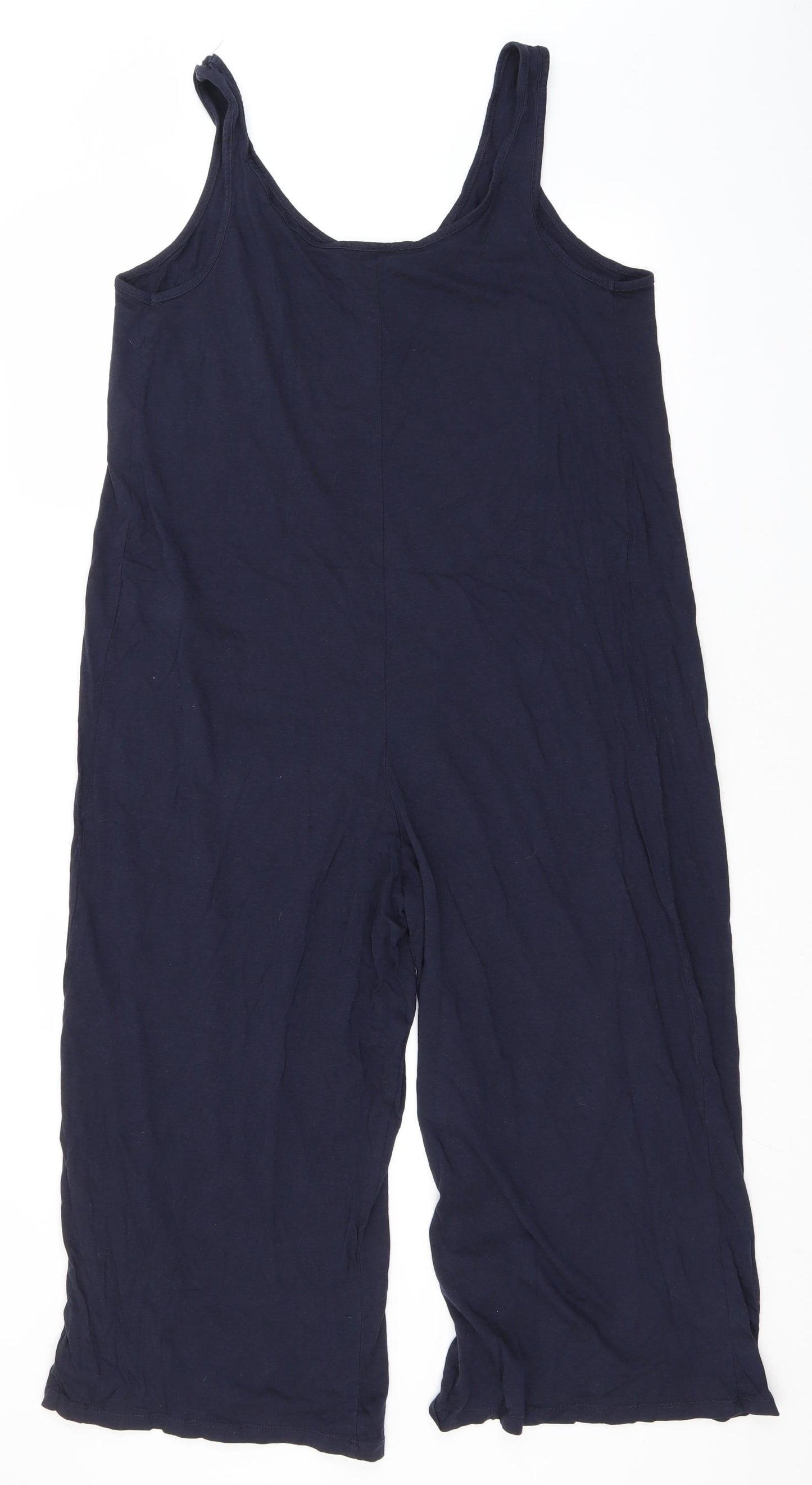 New Look Womens Blue  Cotton Jumpsuit One-Piece Size 14 L19 in