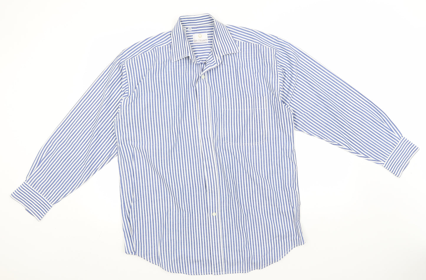 Van Heusen Mens Blue Striped Cotton  Pyjama Top