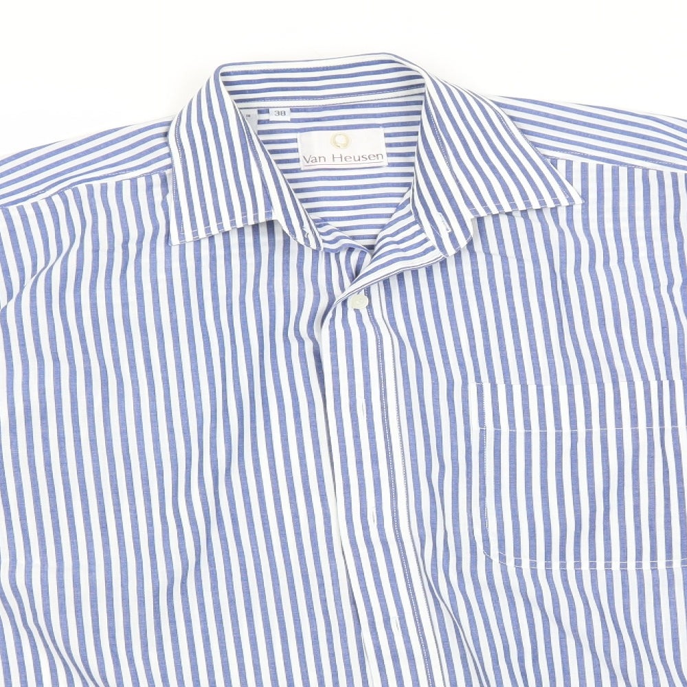 Van Heusen Mens Blue Striped Cotton  Pyjama Top