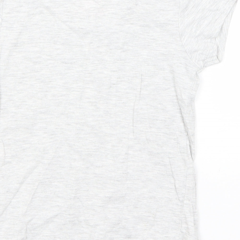 Primark Girls Grey  Cotton Basic T-Shirt Size 3-4 Years Round Neck  - Bunny