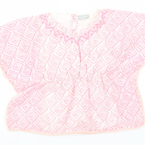 Matalan Girls Pink Geometric Polyester A-Line  Size 3 Years  Round Neck