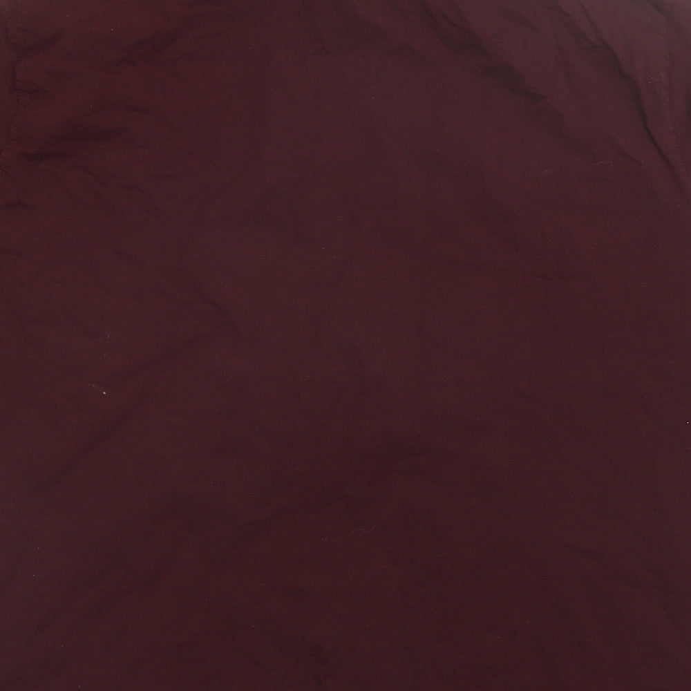 Marks and Spencer Mens Red  Cotton  T-Shirt Size 2XL Round Neck