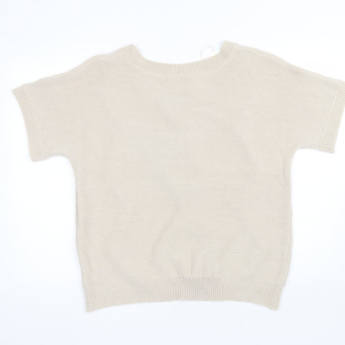 Store 21 Womens Beige Round Neck  Acrylic Pullover Jumper Size L