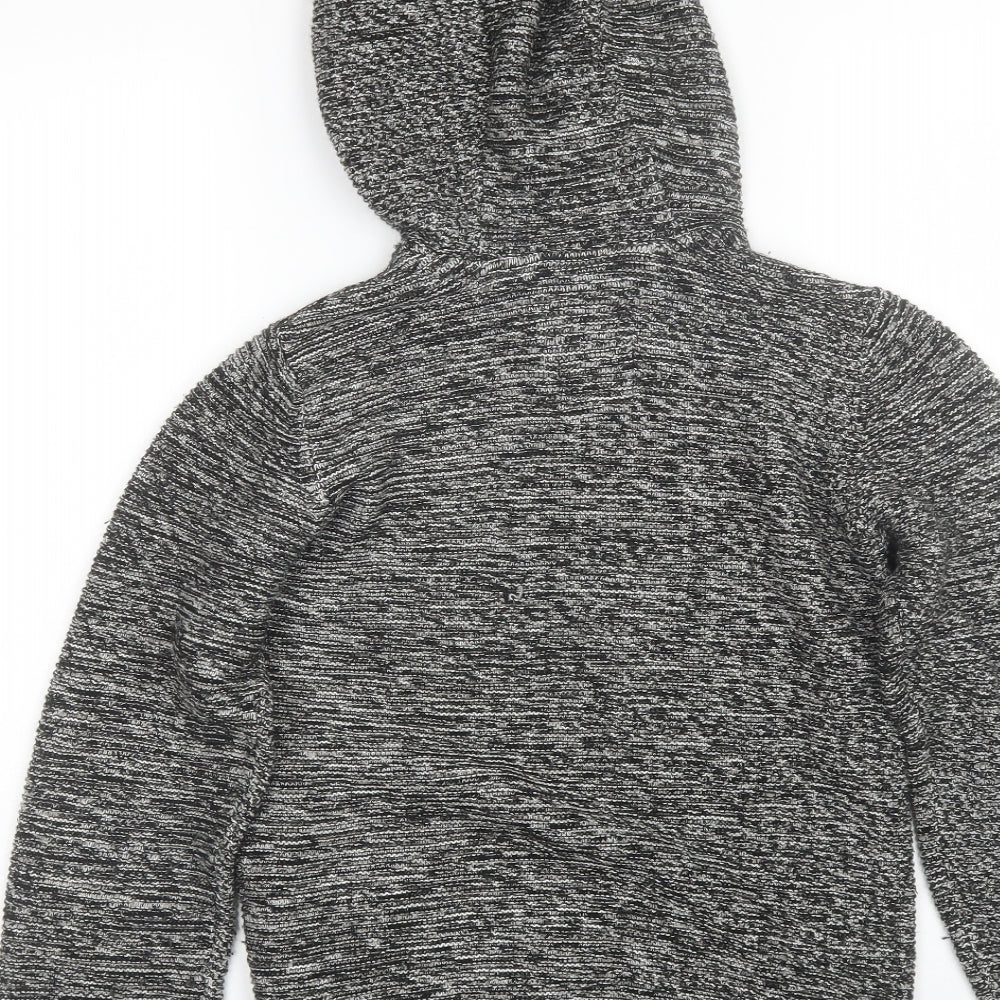 F&F Boys Black  Cotton Pullover Hoodie Size 10-11 Years