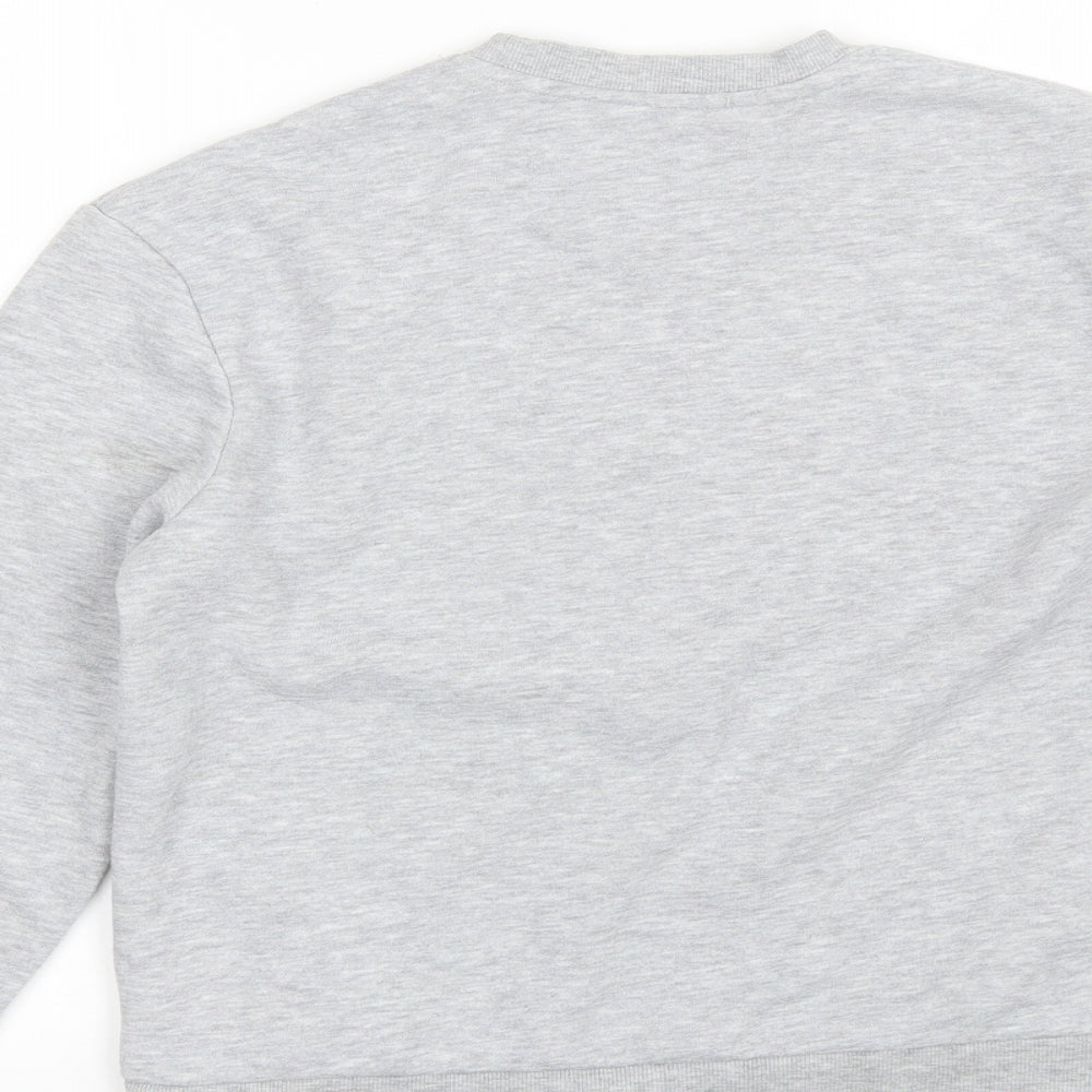Primark Womens Grey Round Neck  Cotton Pullover Jumper Size 2XS