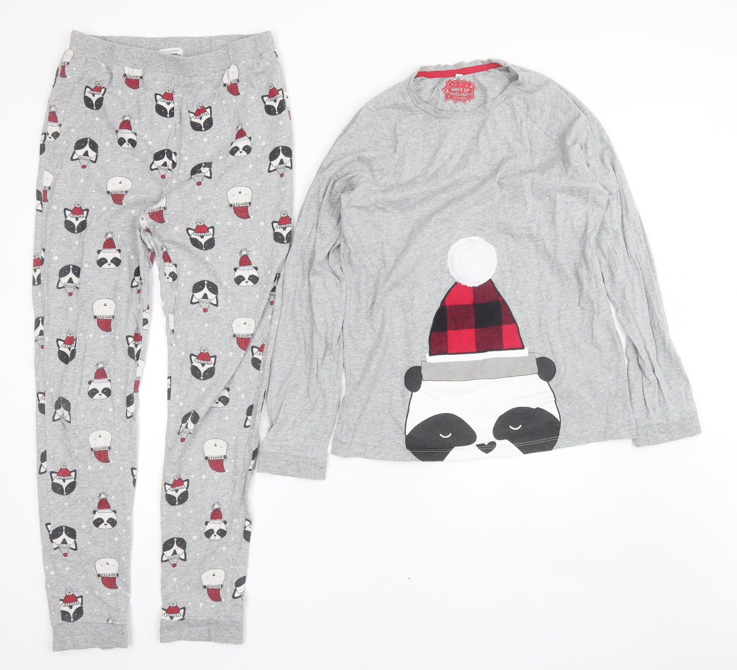 Blue Zoo Girls Grey  Cotton  Pyjama Set Size 13-14 Years
