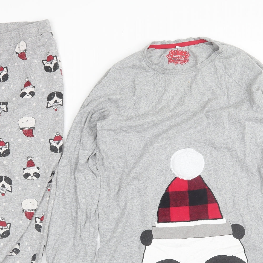 Blue Zoo Girls Grey  Cotton  Pyjama Set Size 13-14 Years
