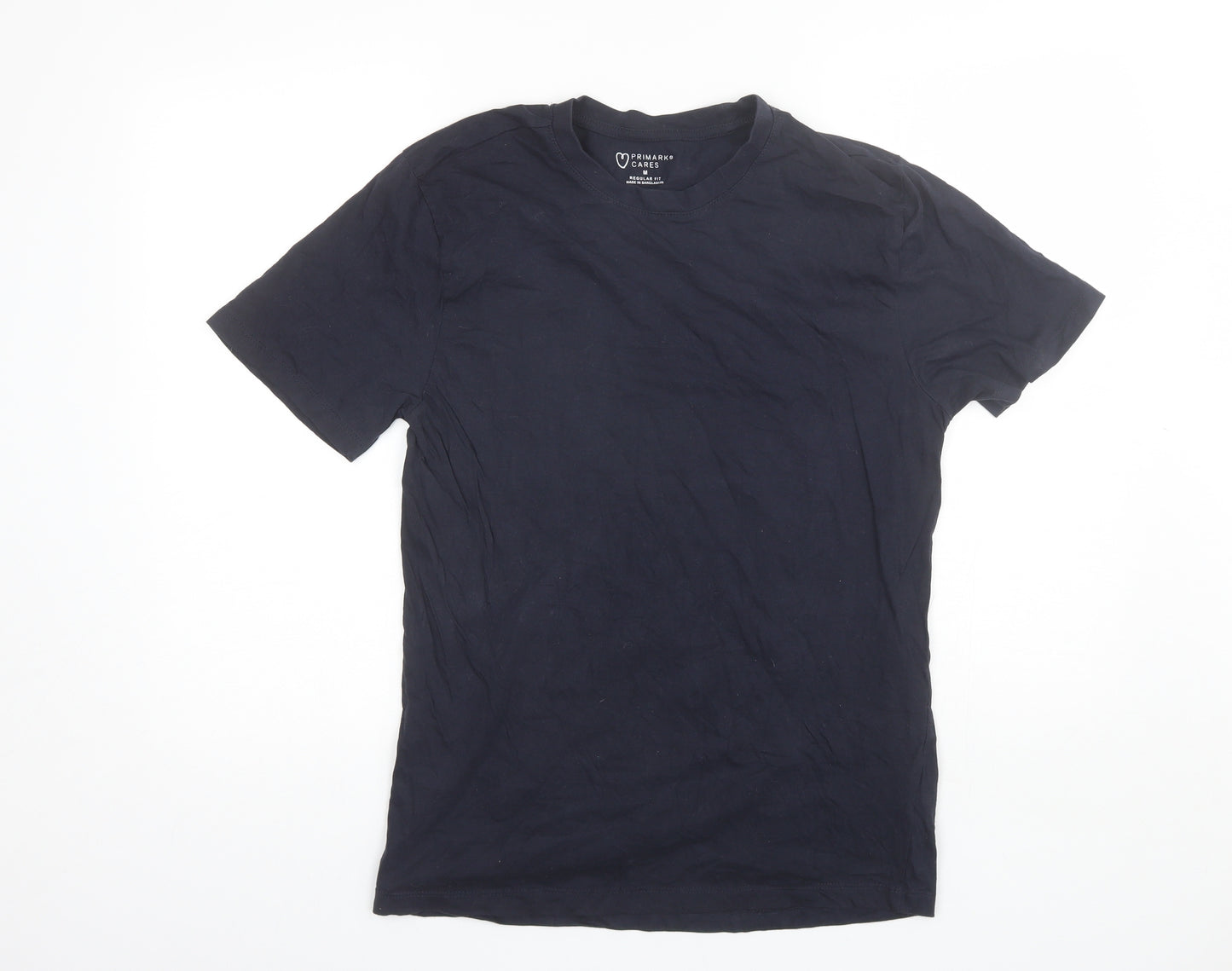 Primark Mens Blue  Cotton  T-Shirt Size M Round Neck