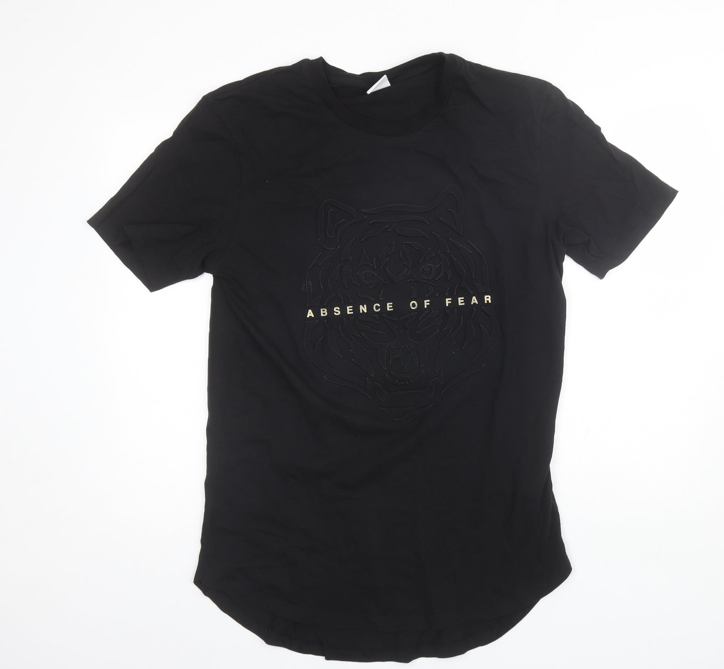 Zara Mens Black  Cotton  T-Shirt Size XL Round Neck