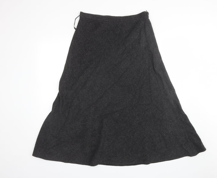 Coercion Womens Grey Wool A-Line Skirt Size 30 in