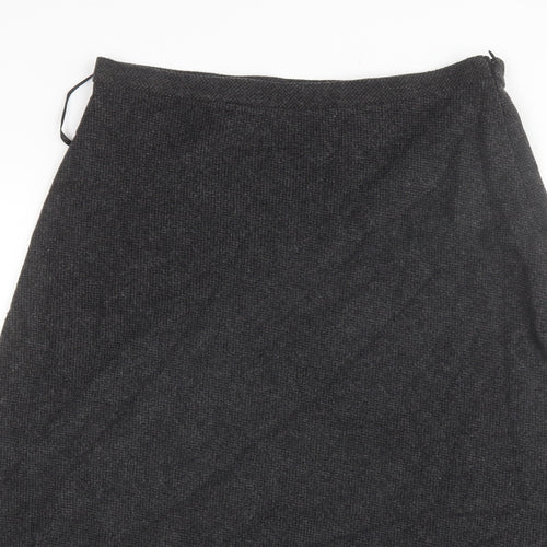Coercion Womens Grey  Wool A-Line Skirt Size 30 in