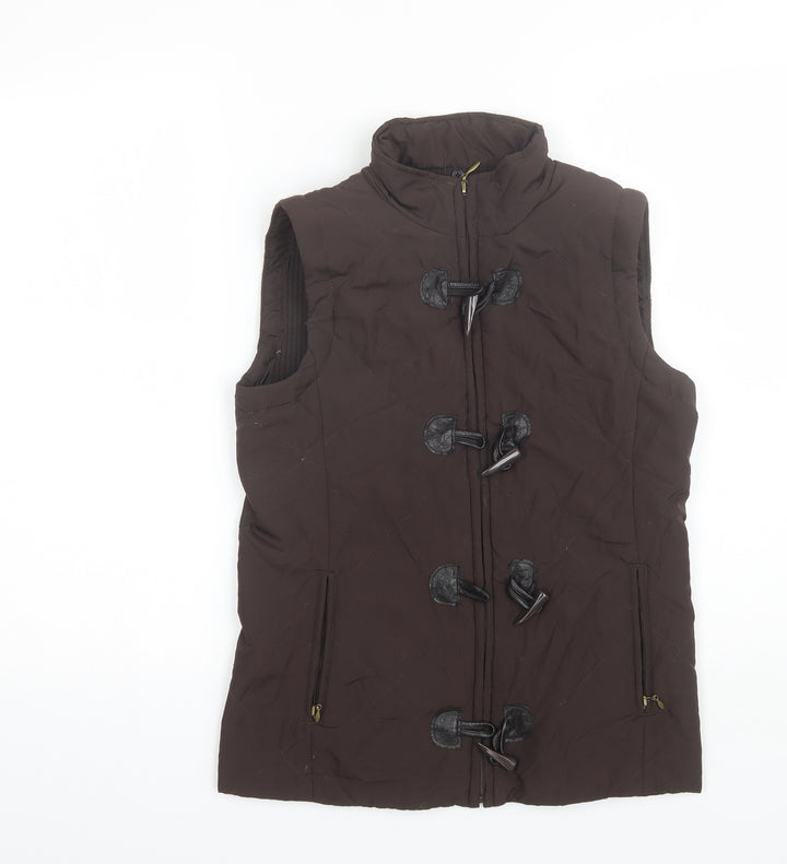 DASH Womens Brown Gilet Jacket Size 10