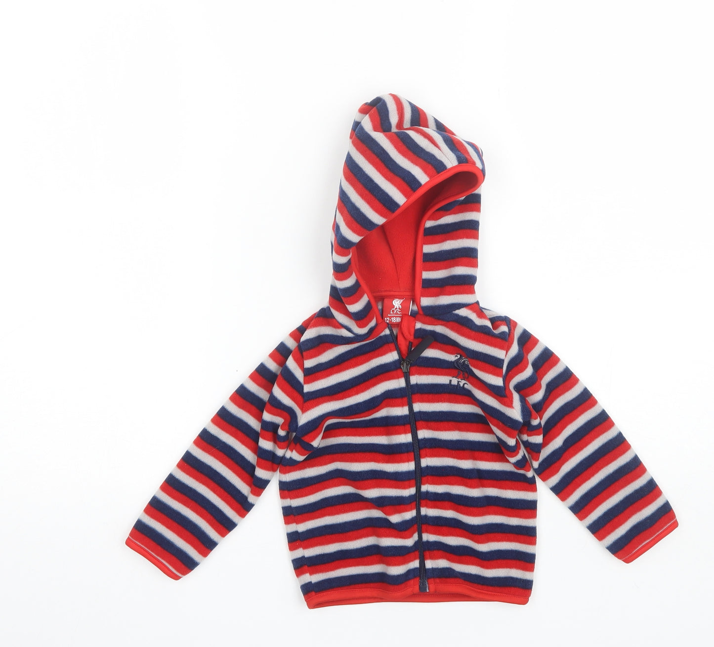 LFC Baby Red Striped Polyester Full Zip Jumper Size 12-18 Months