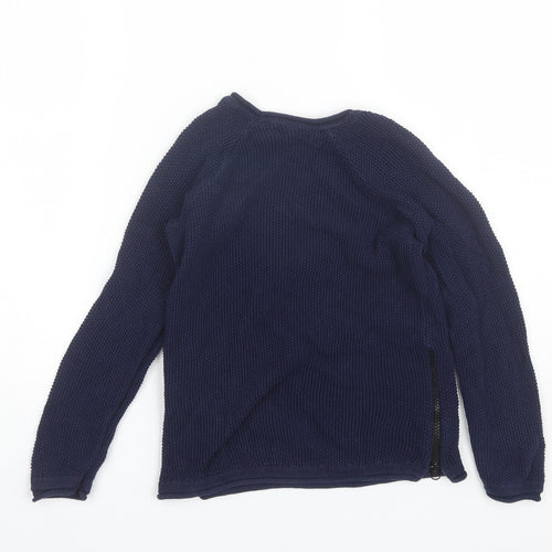 Primark Boys Blue Round Neck  Cotton Pullover Jumper Size 7-8 Years