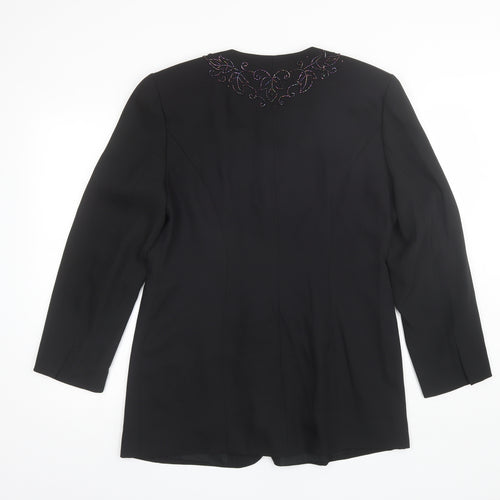Richards Womens Black   Overcoat Jacket Size 16
