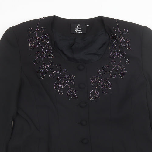 Richards Womens Black   Overcoat Jacket Size 16