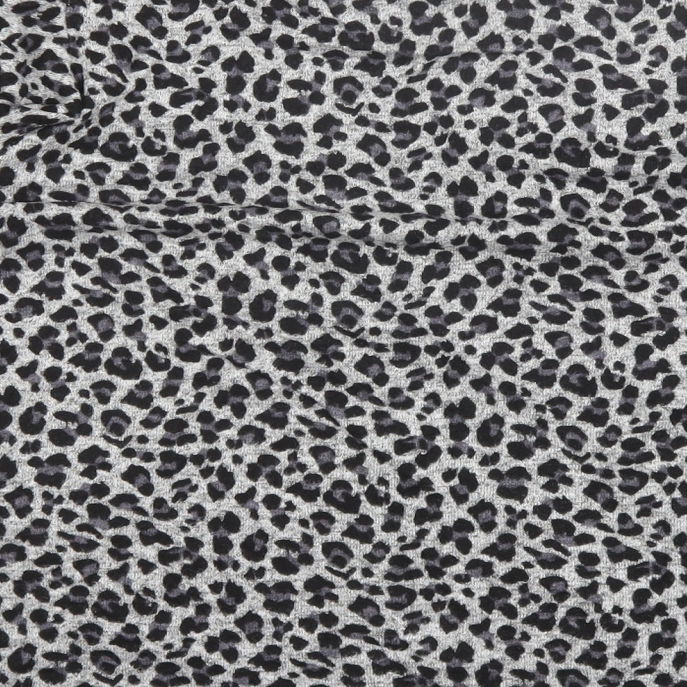 F&F Womens Grey Animal Print Viscose Basic Blouse Size 20 Round Neck